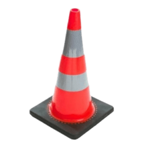 750mm PVC Traffic Cone with Black Base - Durable & Heavy-Duty 3.2kg